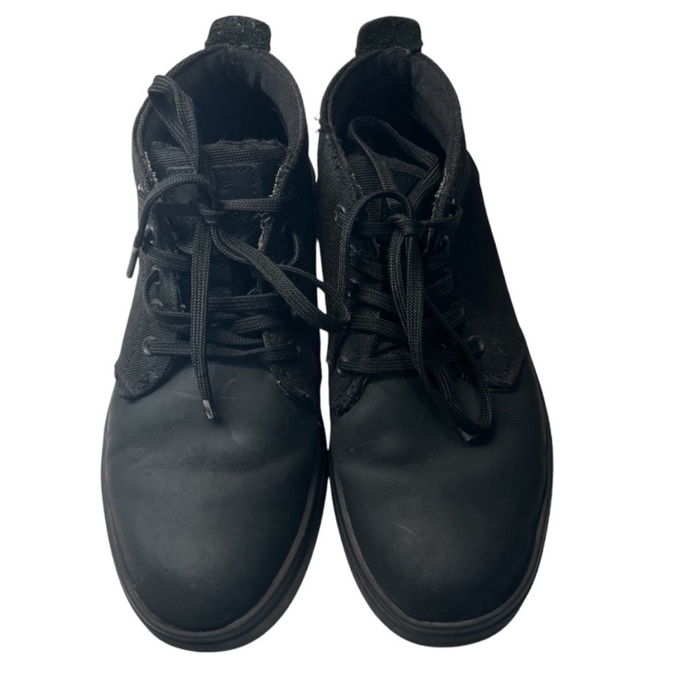 Timberland Men Black Leather & Canvas Chukka Shoes, Size 7